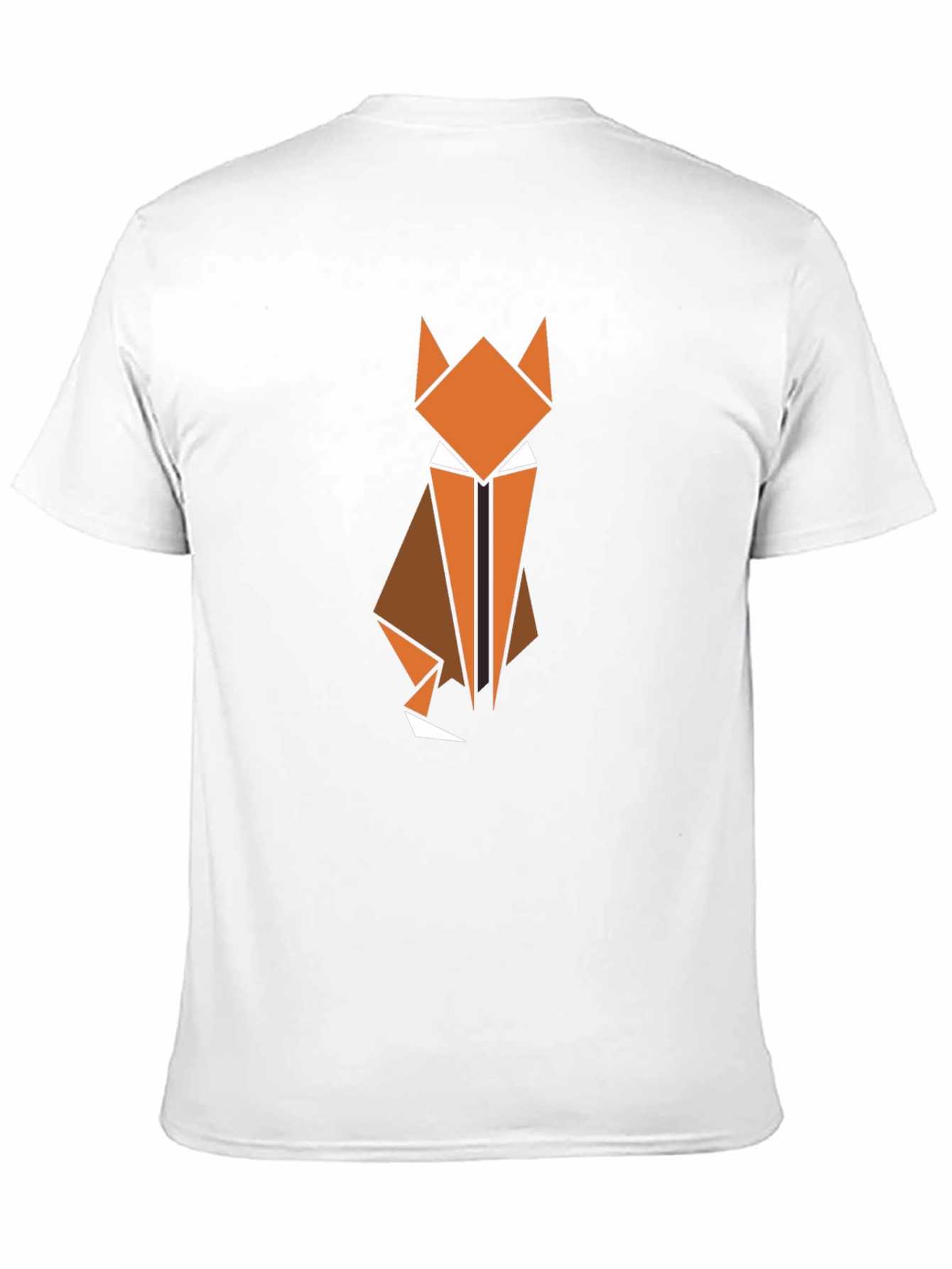 Geometric Fox Graphic Tee - Modern Animal Design