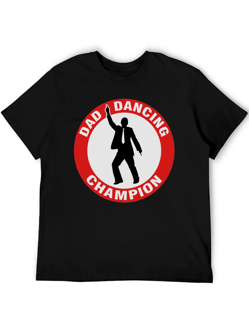 Dad Dancing Champion T-Shirt - Black Cotton Tee