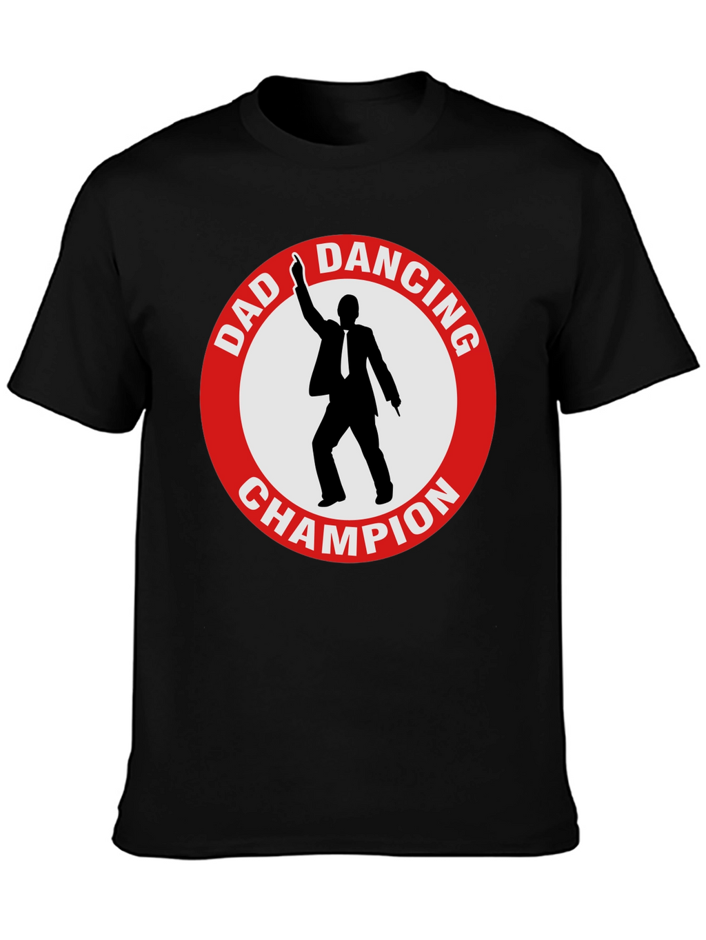 Dad Dancing Champion T-Shirt - Black Cotton Tee