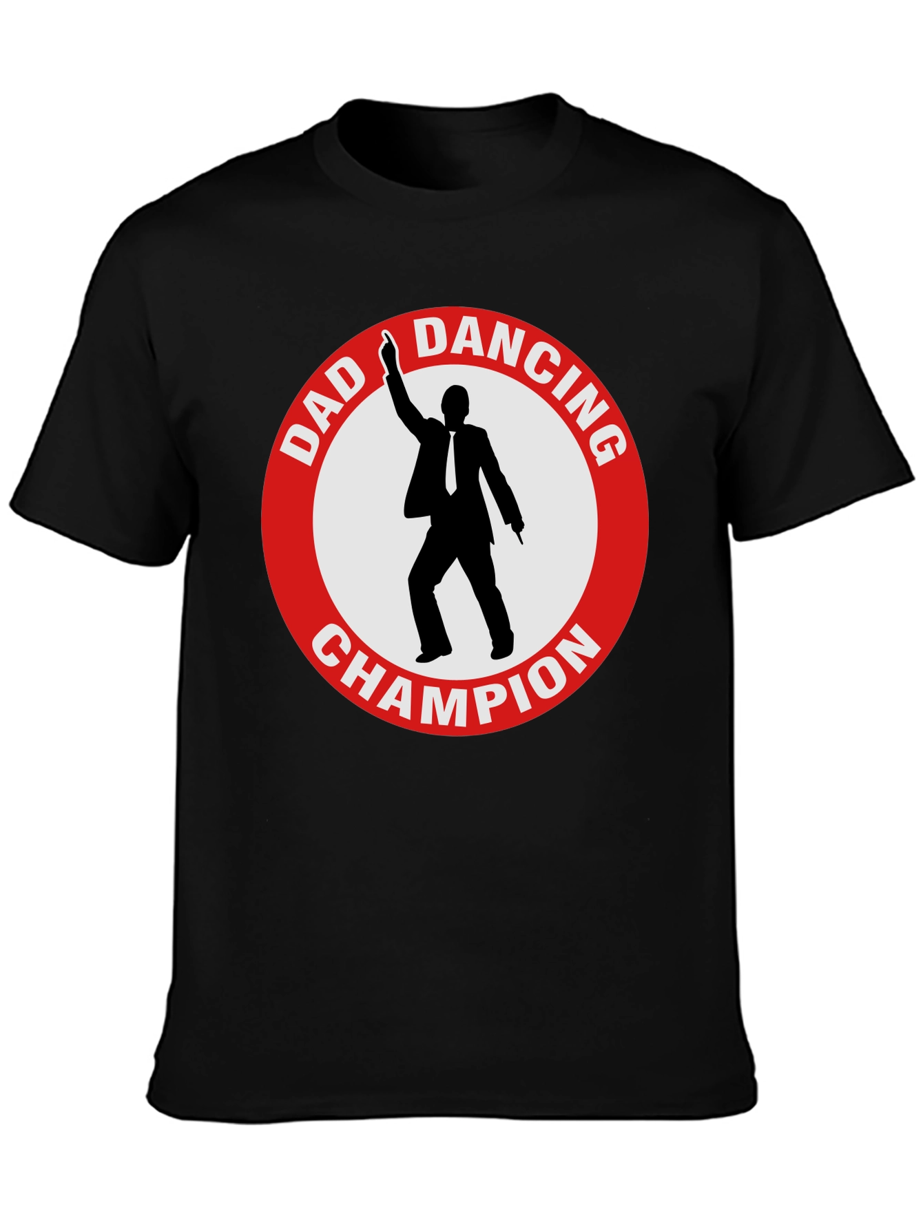 Dad Dancing Champion T-Shirt - Black Cotton Tee