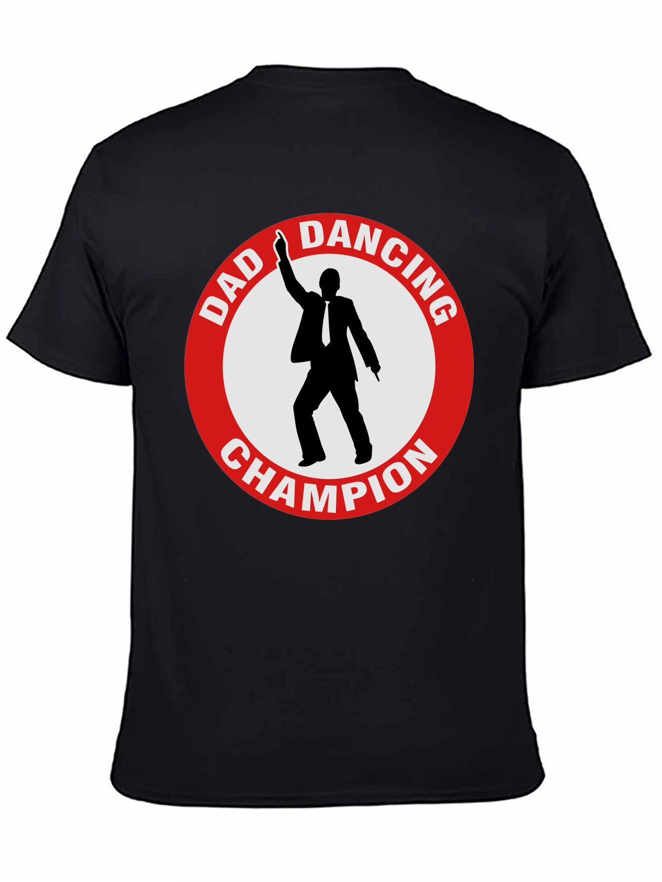 Dad Dancing Champion T-Shirt - Black Cotton Tee