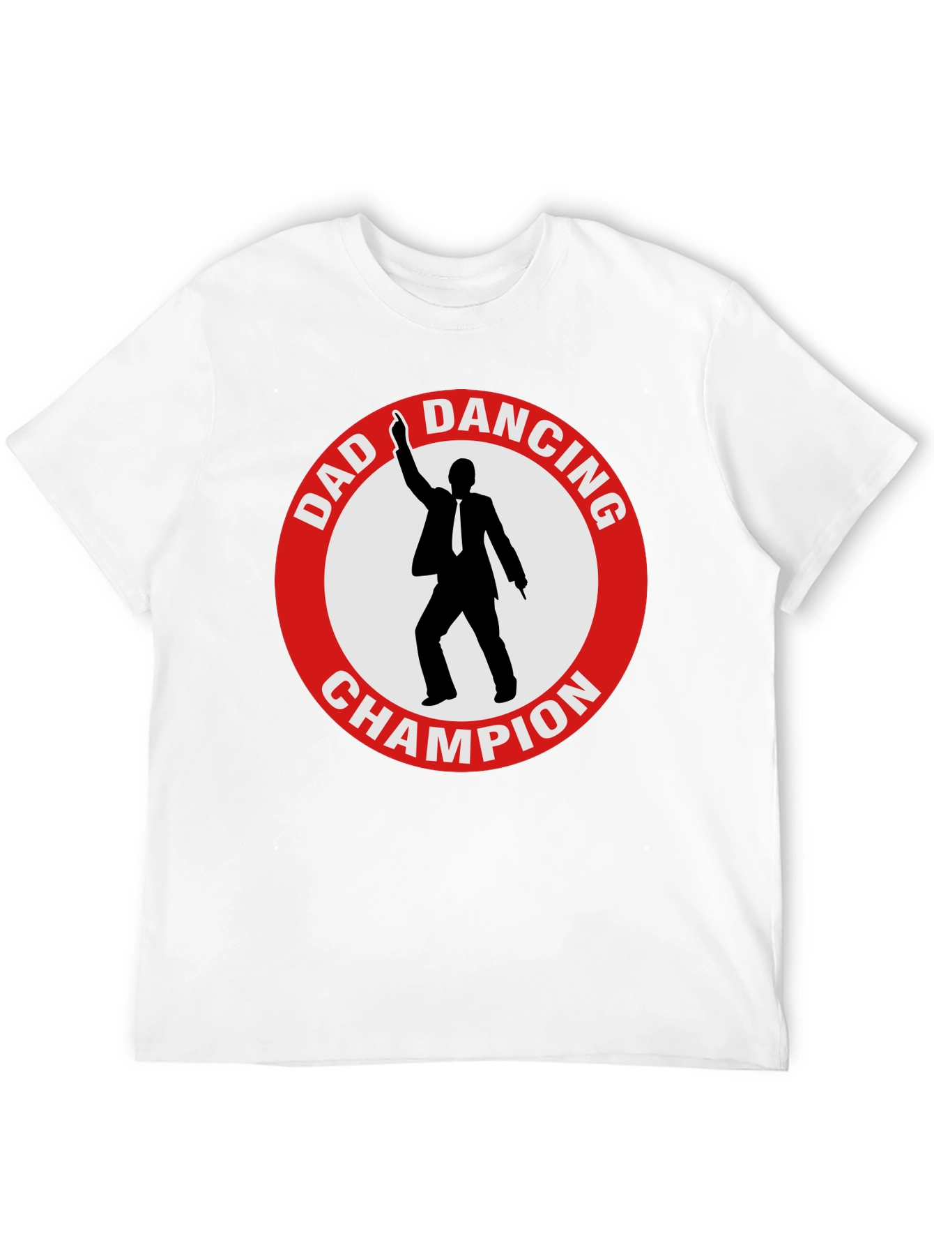 Dad Dancing Champion T-Shirt - Black Cotton Tee