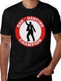 Dad Dancing Champion T-Shirt - Black Cotton Tee
