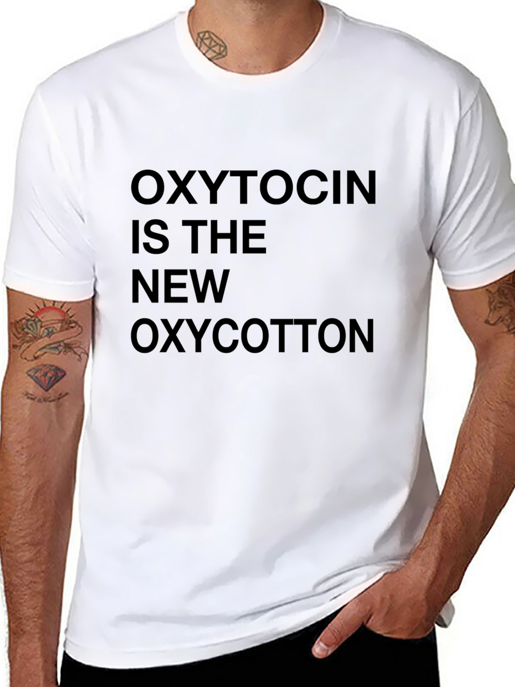 Oxytocin is the New Oxycotton Black T-Shirt