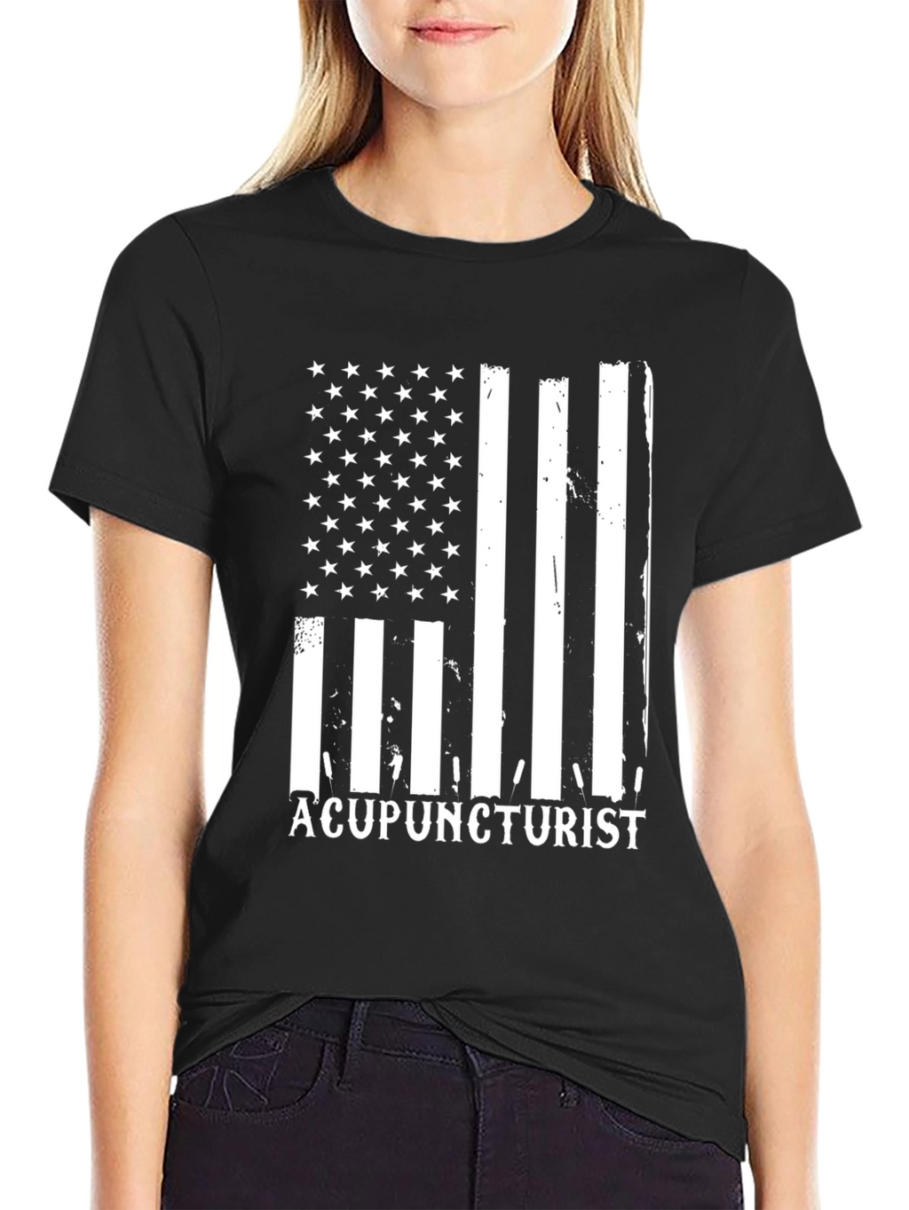 Acupuncturist American Flag T-Shirt