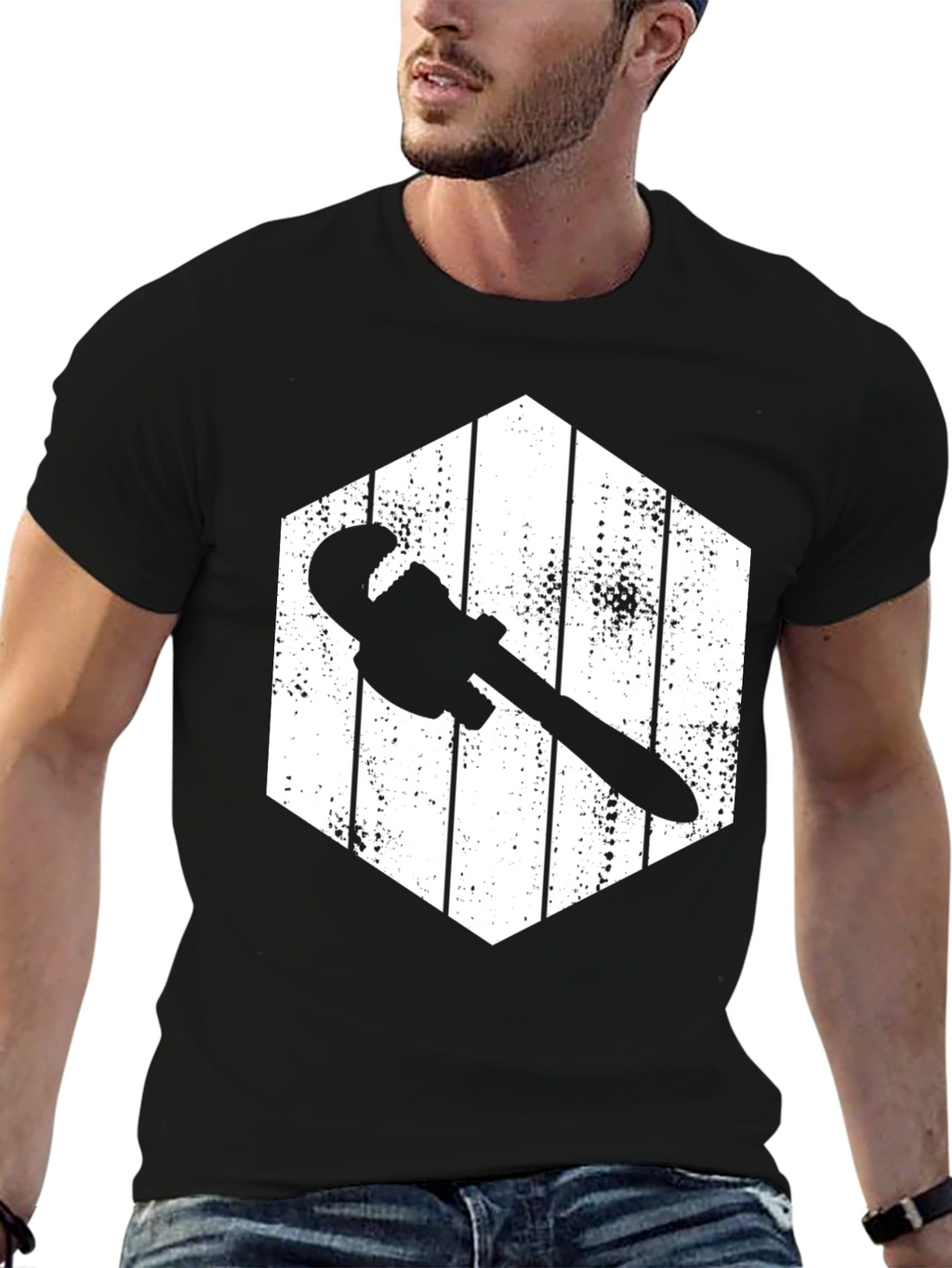 Wrench Graphic Black T-Shirt