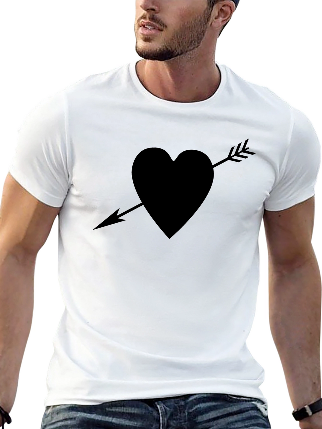 Heart Arrow Graphic Tee - Unisex Casual Shirt