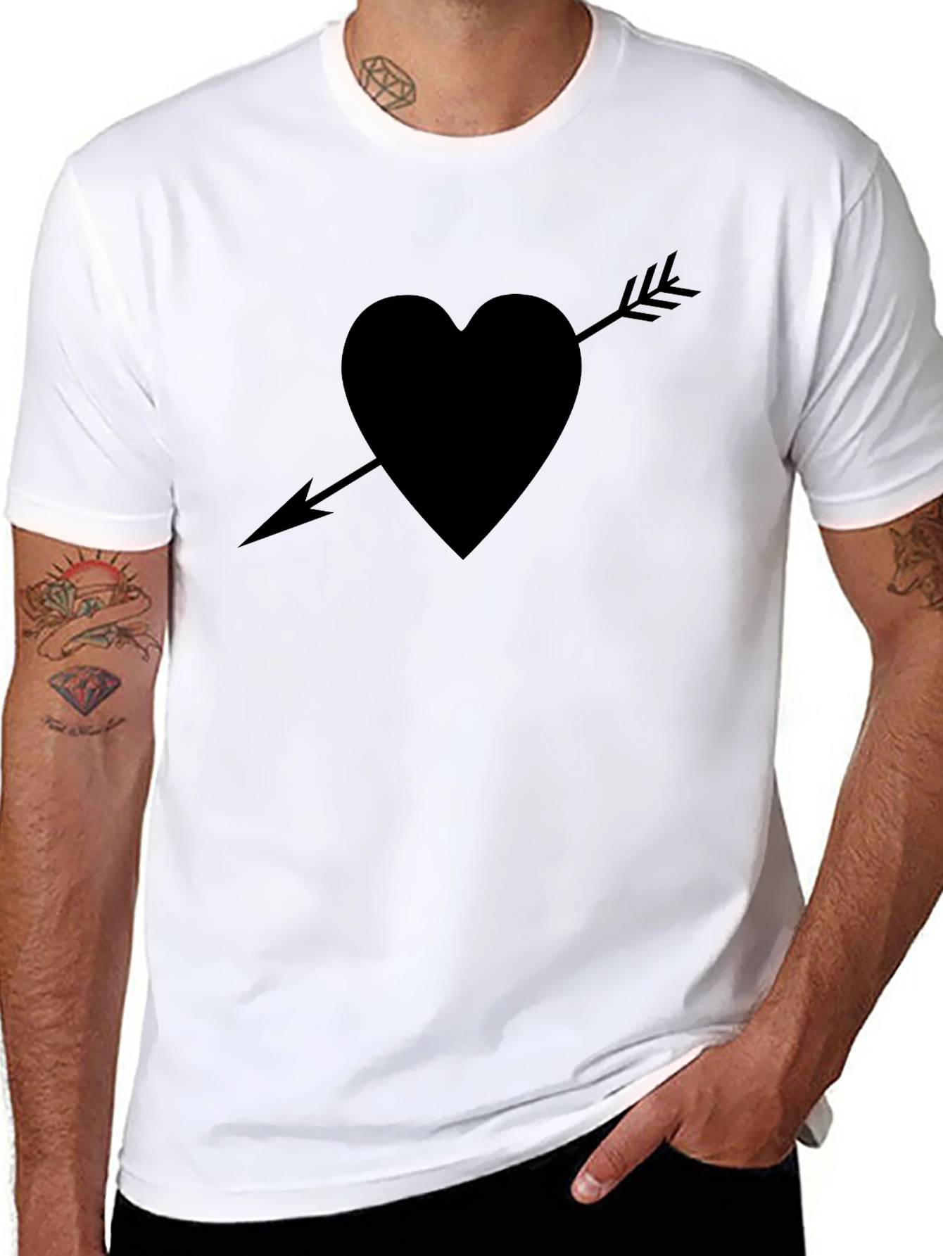 Heart Arrow Graphic Tee - Unisex Casual Shirt