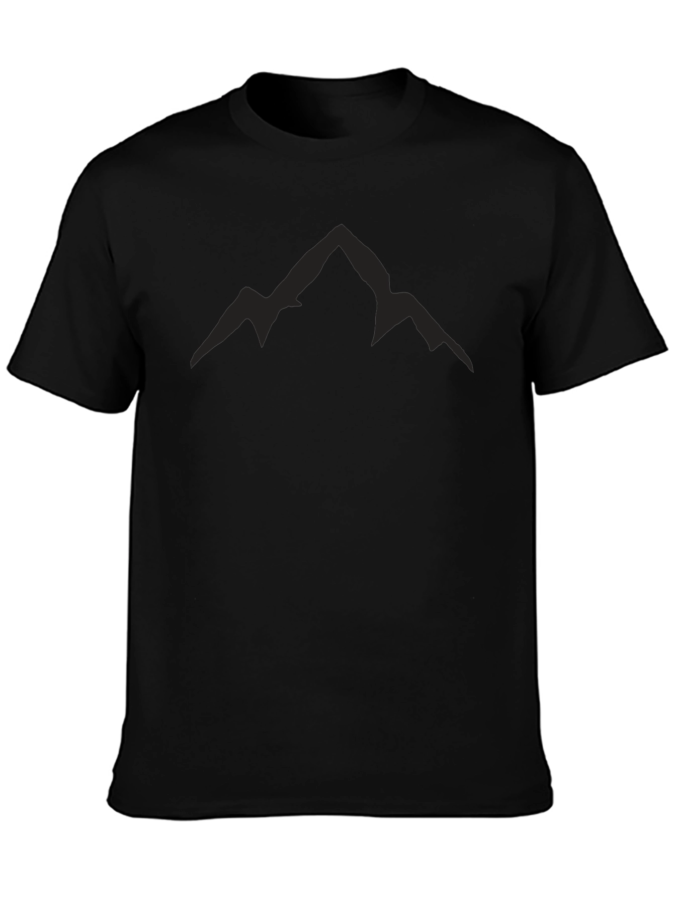 Mens Black Mountain Peak Graphic Tee