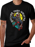 Skateboard Skeleton Graphic T-Shirt