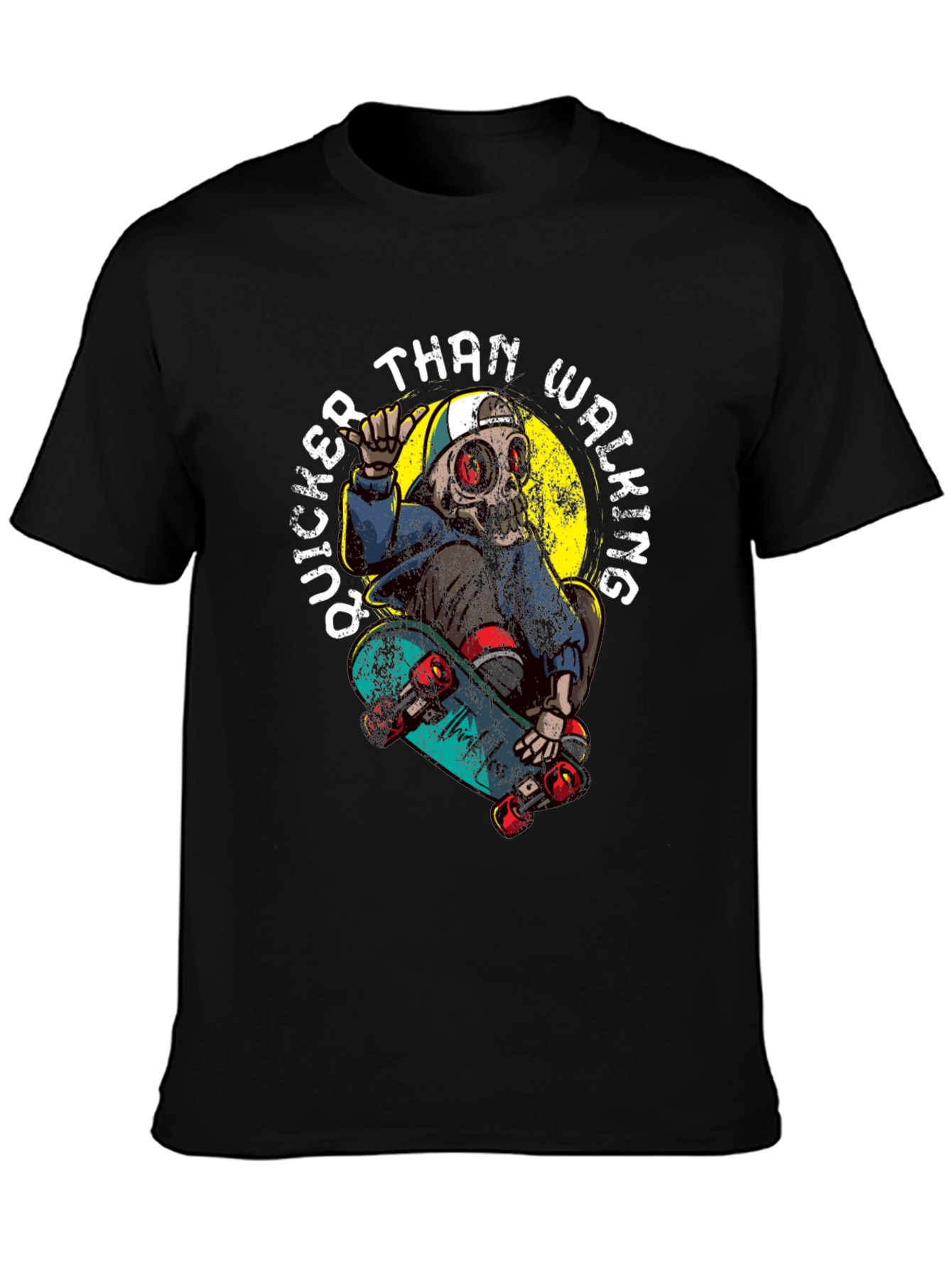 Skateboard Skeleton Graphic T-Shirt