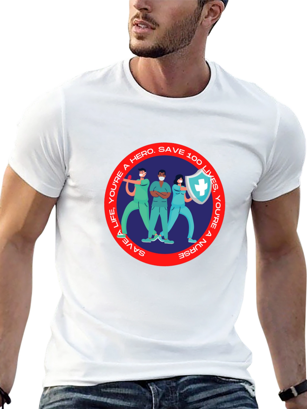 Hero Nurse T-Shirt - Save 100 Lives