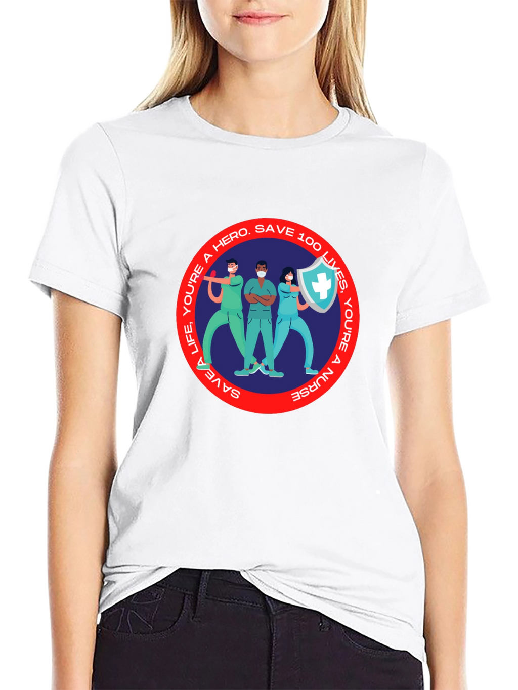 Hero Nurse T-Shirt - Save 100 Lives