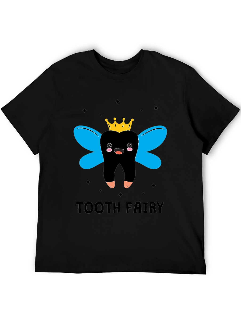 Tooth Fairy Graphic Tee - Black Cotton Comfort