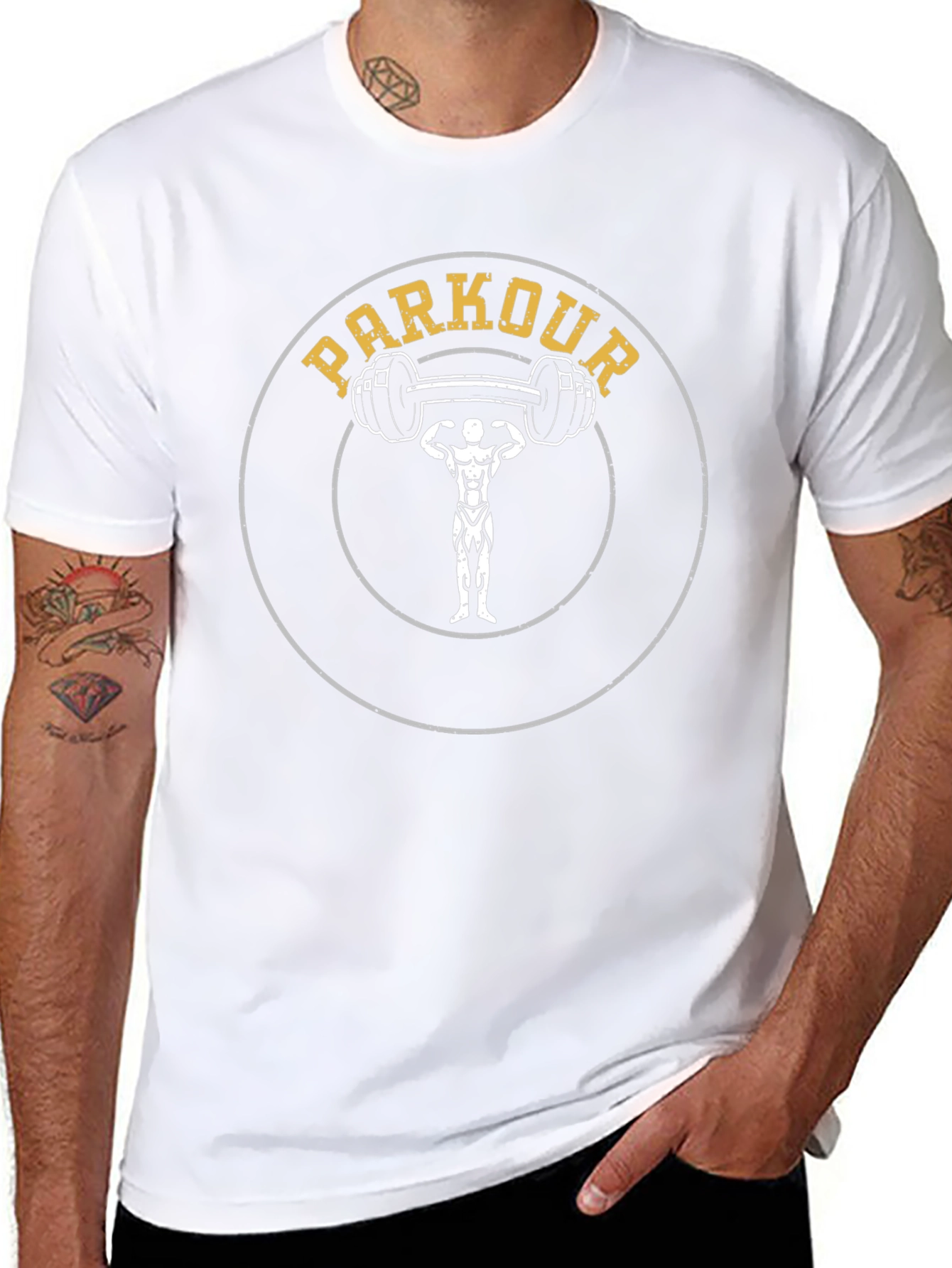 Parkour Weightlifting Design T-Shirt