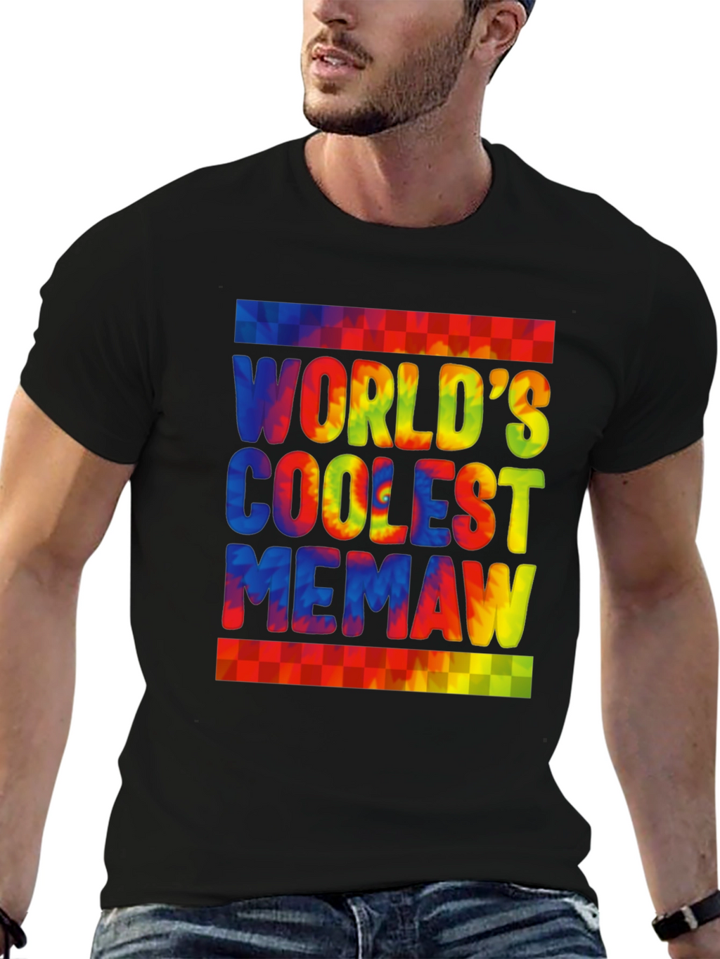 Worlds Coolest Memaw Tie-Dye Graphic T-Shirt