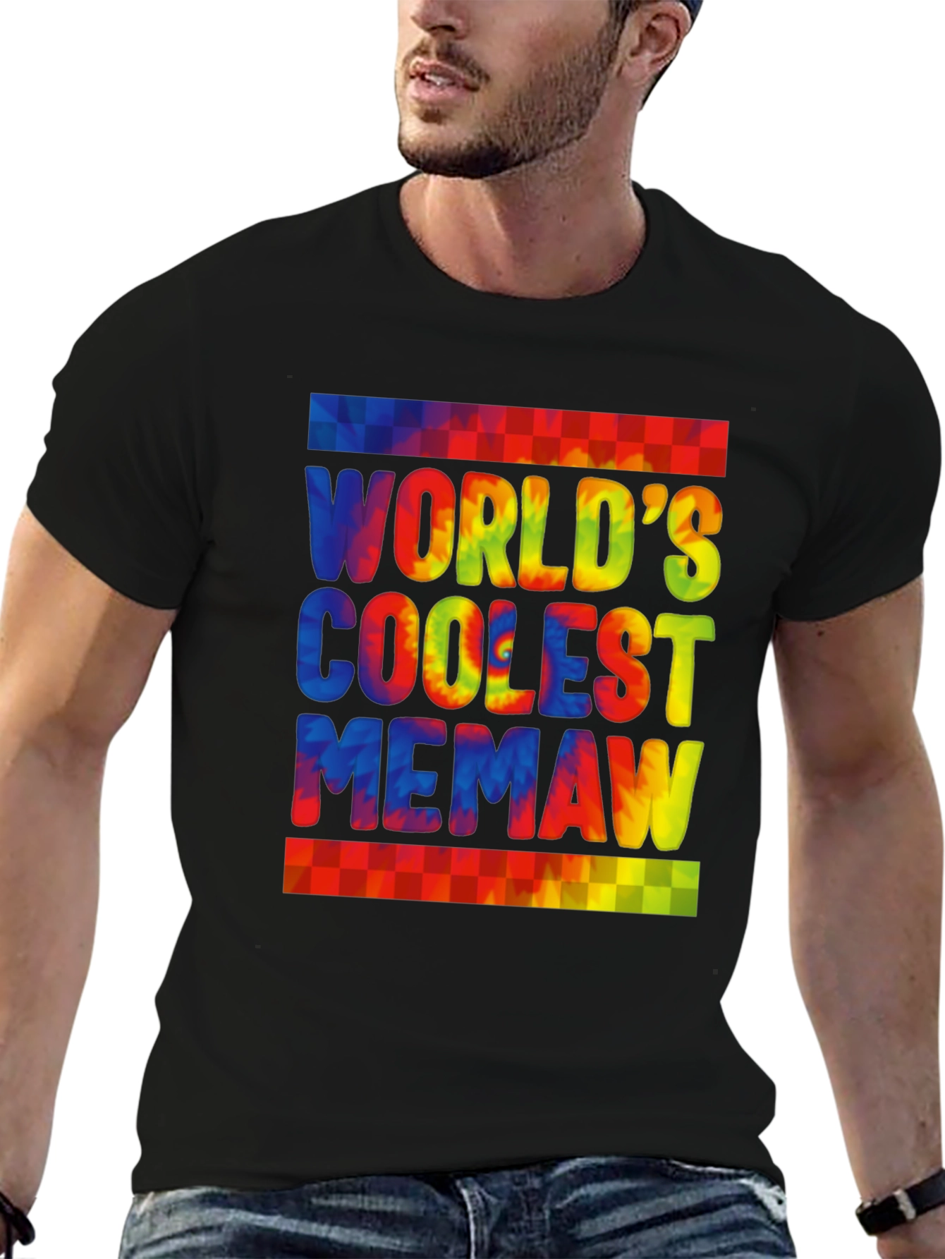 Worlds Coolest Memaw Tie-Dye Graphic T-Shirt