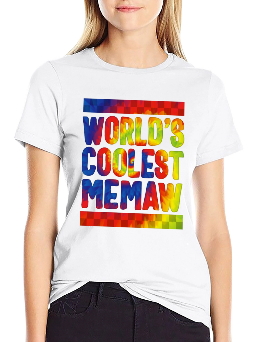 Worlds Coolest Memaw Tie-Dye Graphic T-Shirt