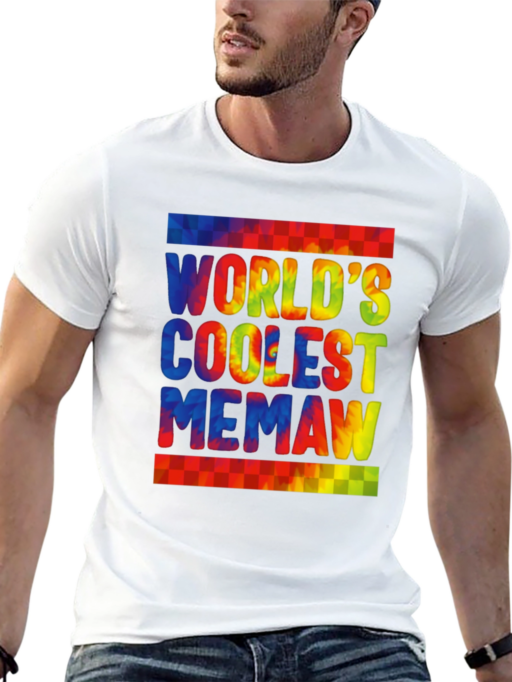 Worlds Coolest Memaw Tie-Dye Graphic T-Shirt