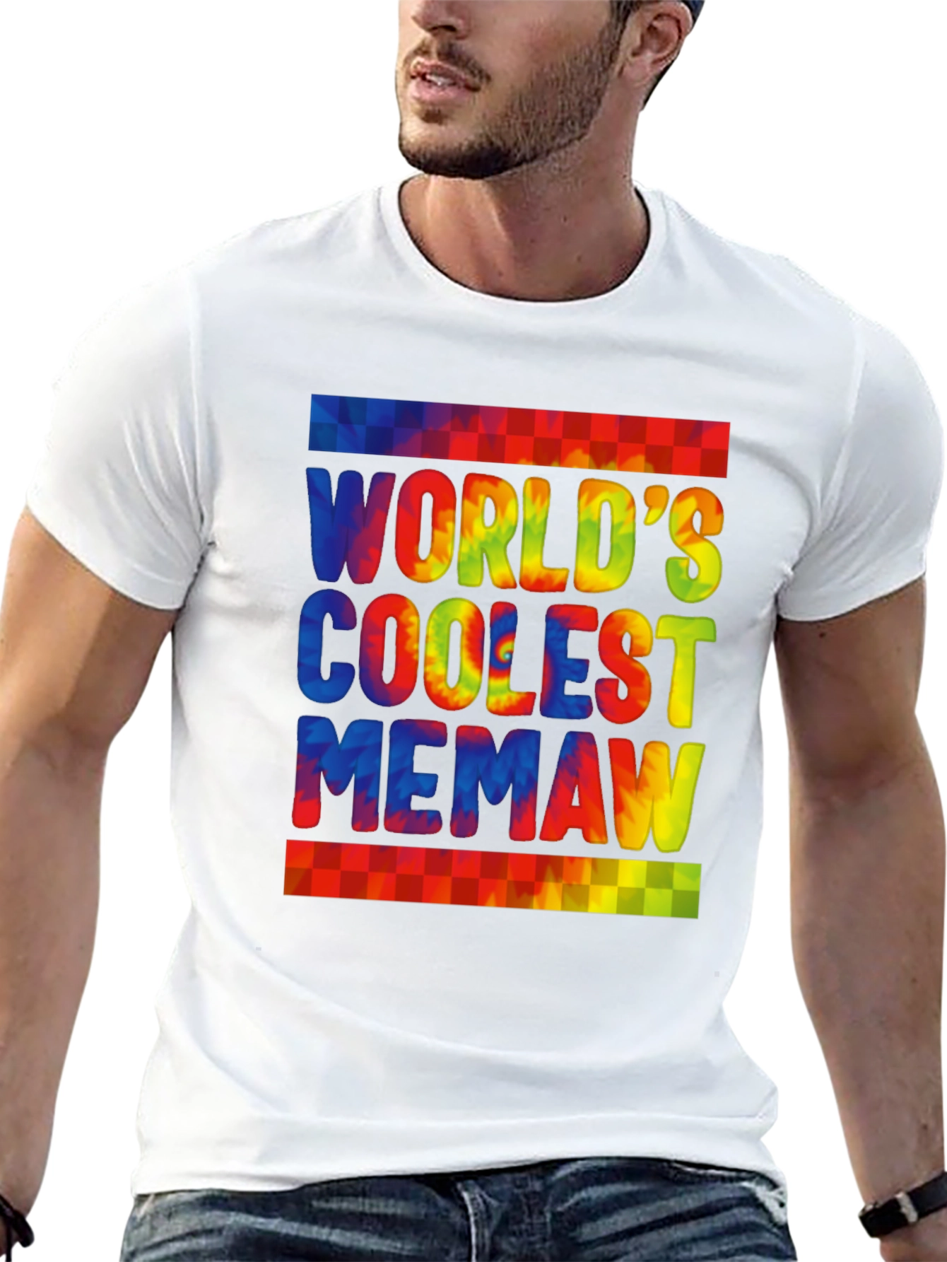 Worlds Coolest Memaw Tie-Dye Graphic T-Shirt