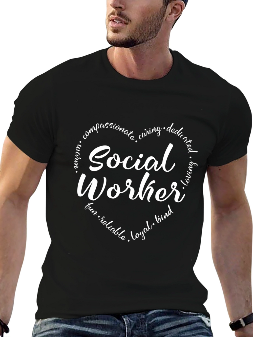Social Worker Heart Graphic T-Shirt