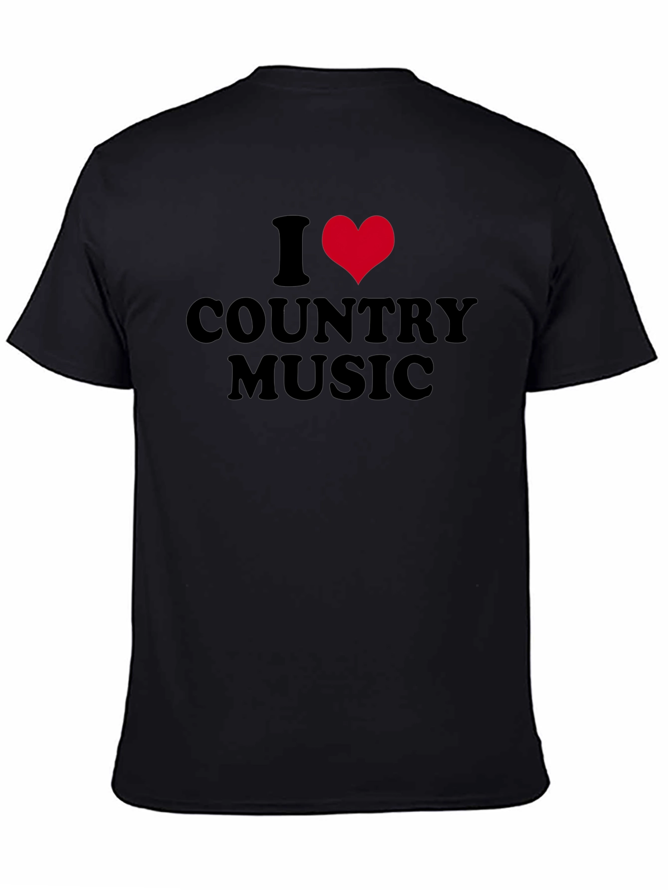 I Heart Country Music Black T-Shirt