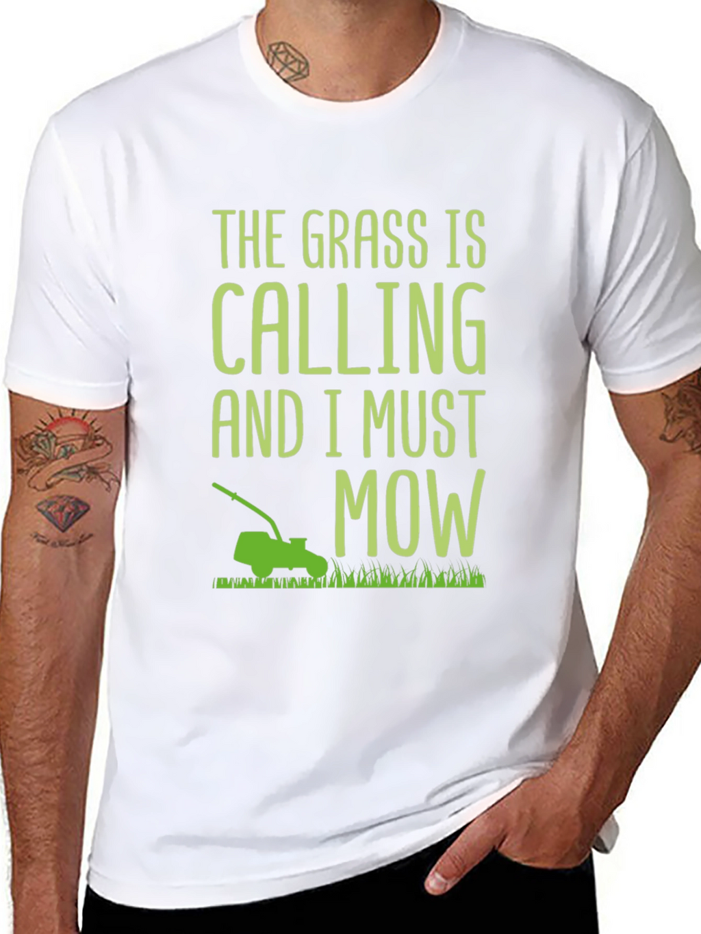 The Grass Is Calling T-Shirt - Mowing Humor