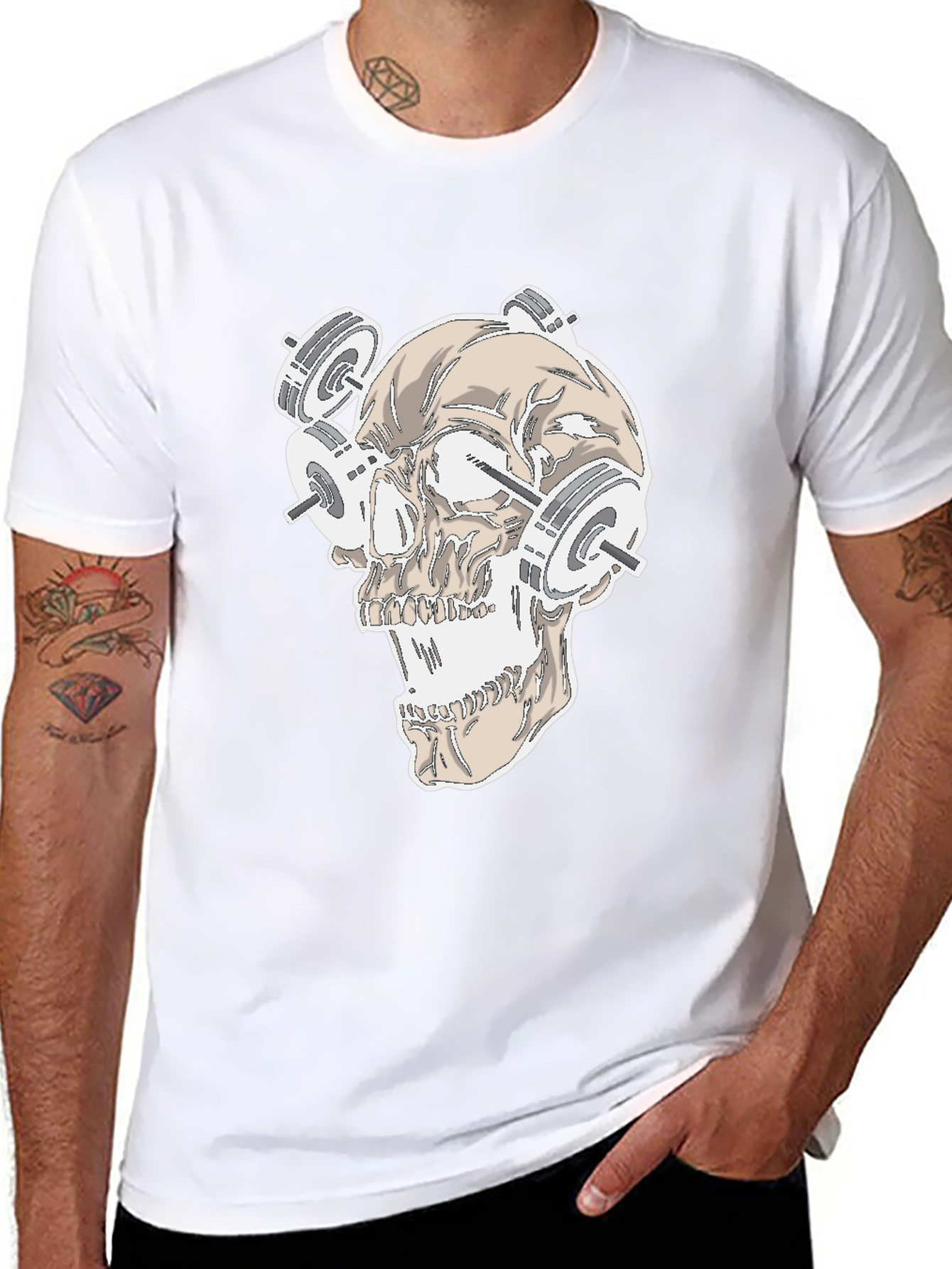 Skull Weightlifting T-Shirt
