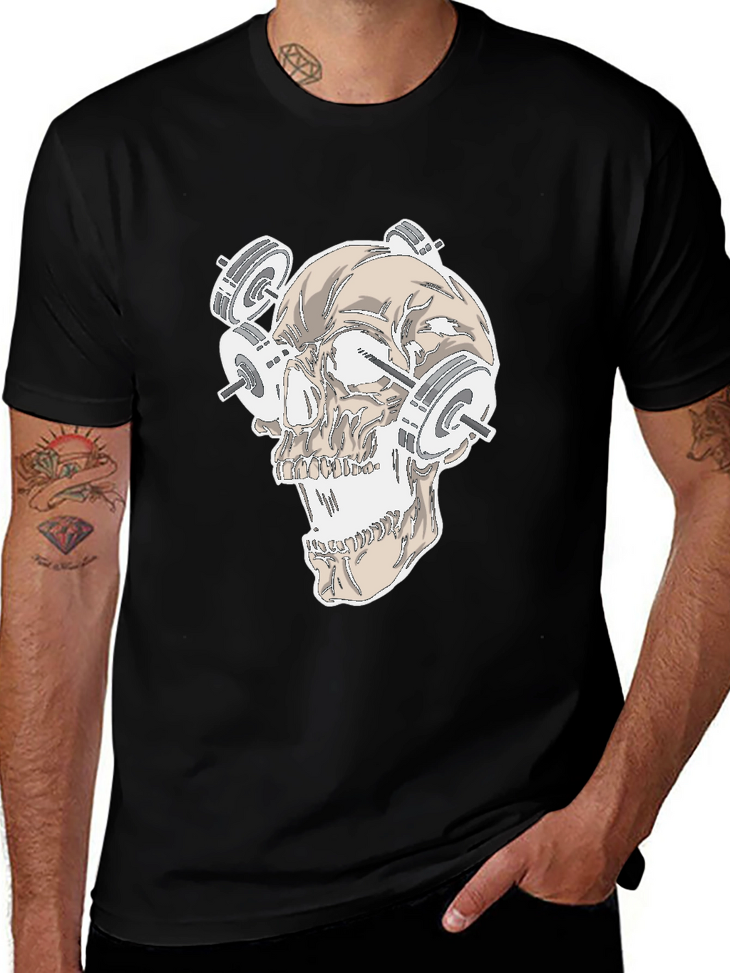 Skull Weightlifting T-Shirt