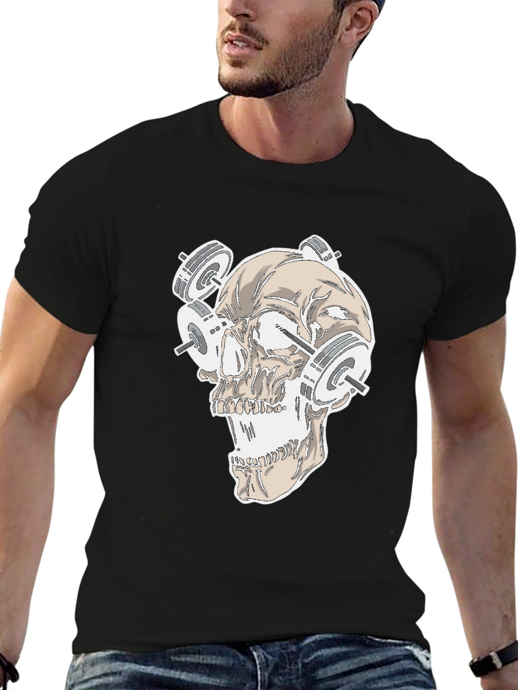 Skull Weightlifting T-Shirt