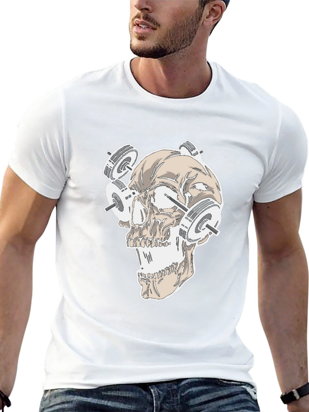 Skull Weightlifting T-Shirt