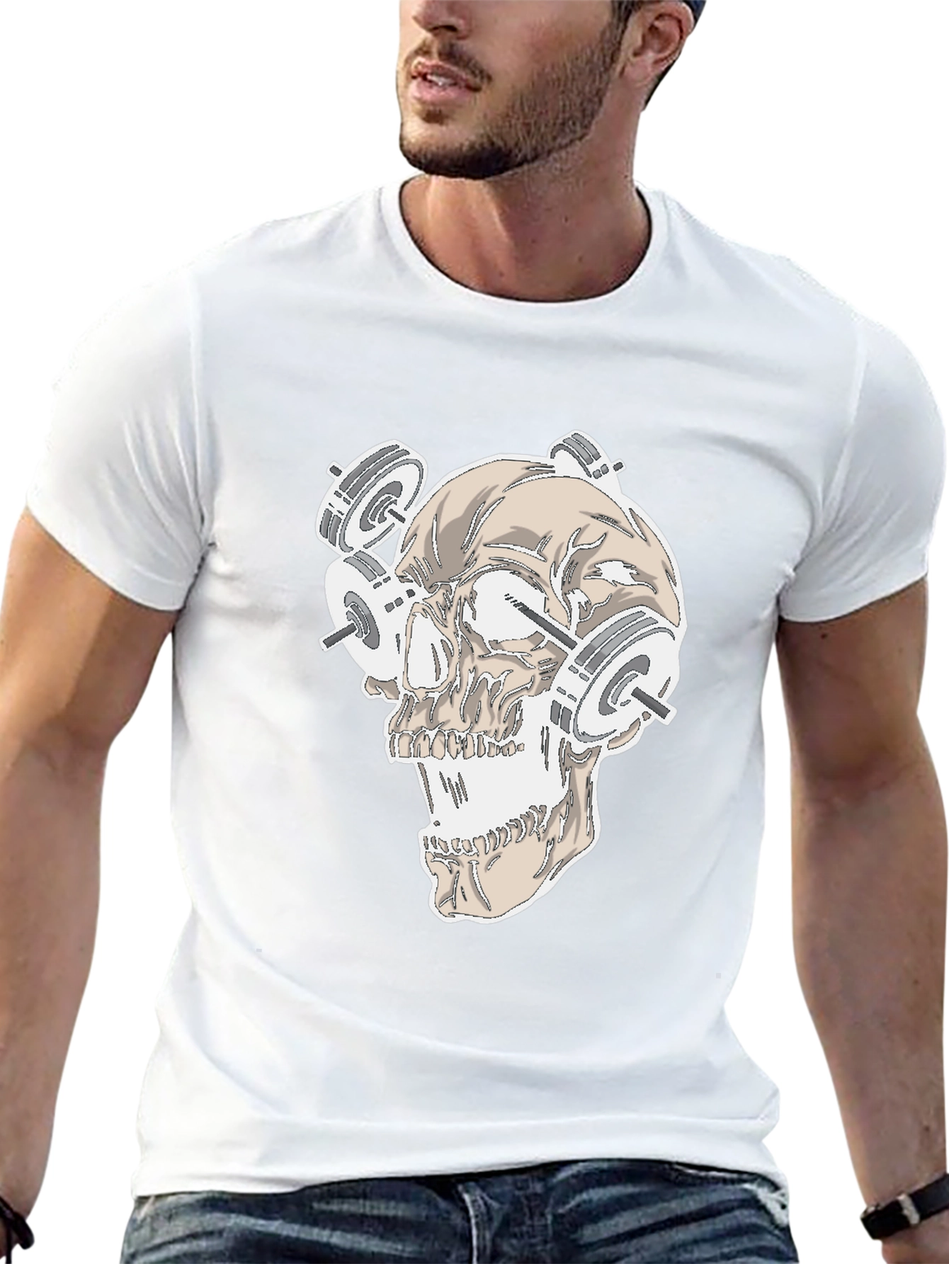 Skull Weightlifting T-Shirt