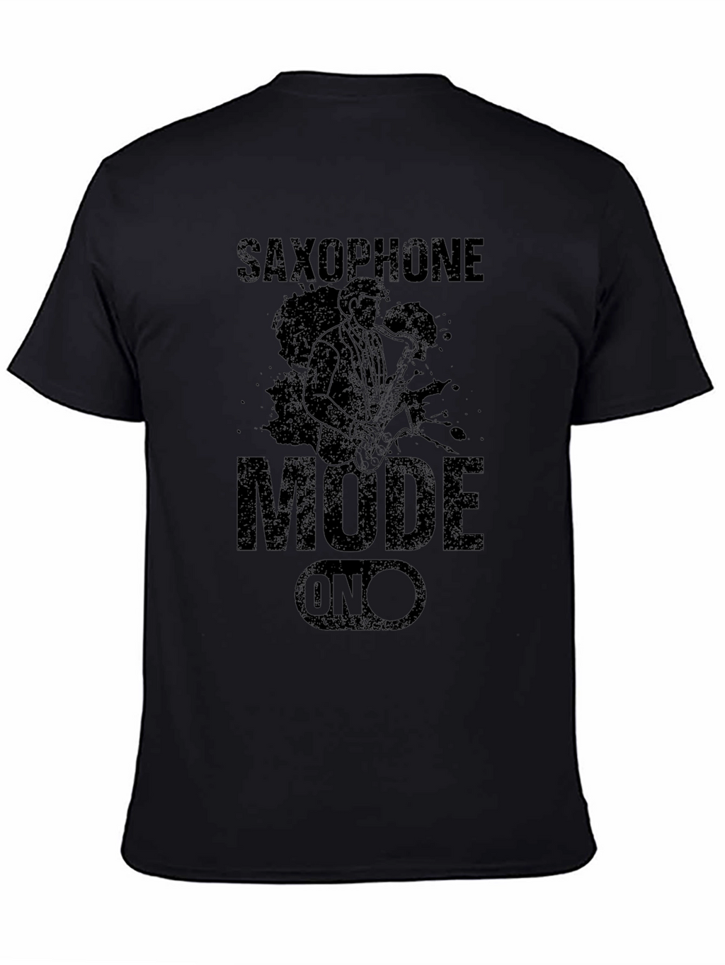 Saxophone Mode On Black Graphic T-Shirt
