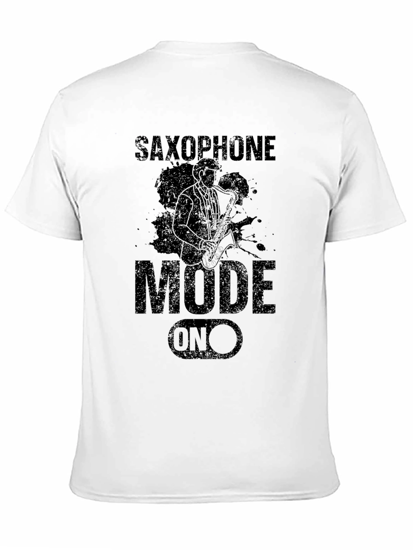 Saxophone Mode On Black Graphic T-Shirt