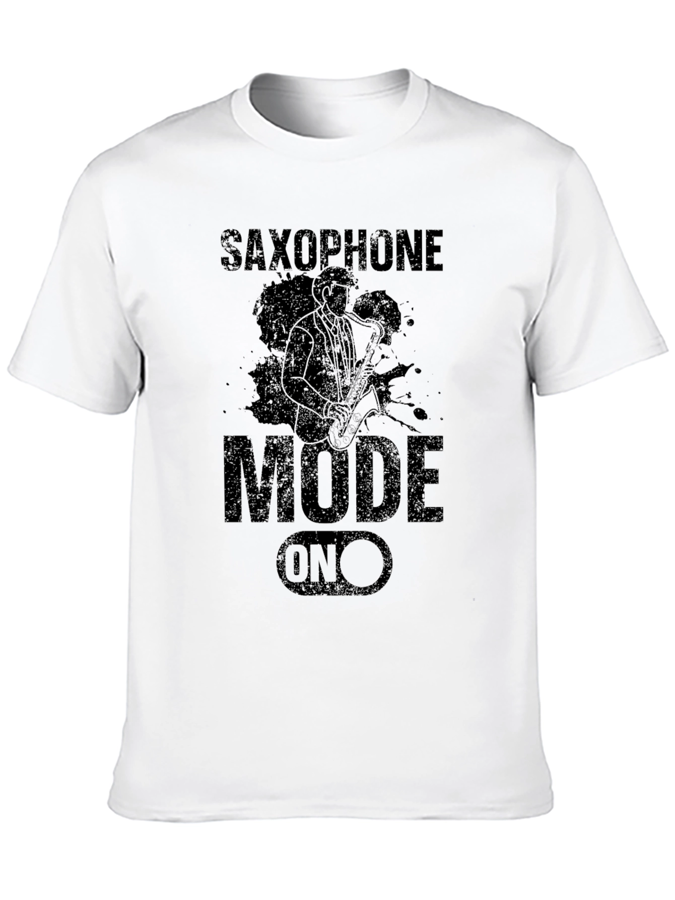 Saxophone Mode On Black Graphic T-Shirt