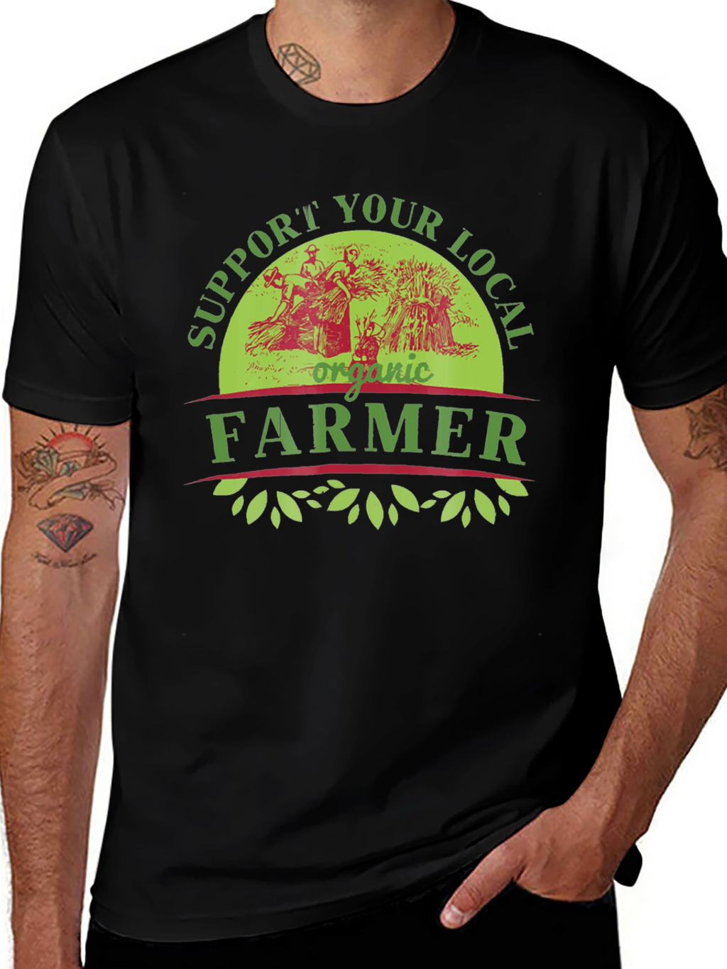 Support Your Local Organic Farmer Graphic T-Shirt