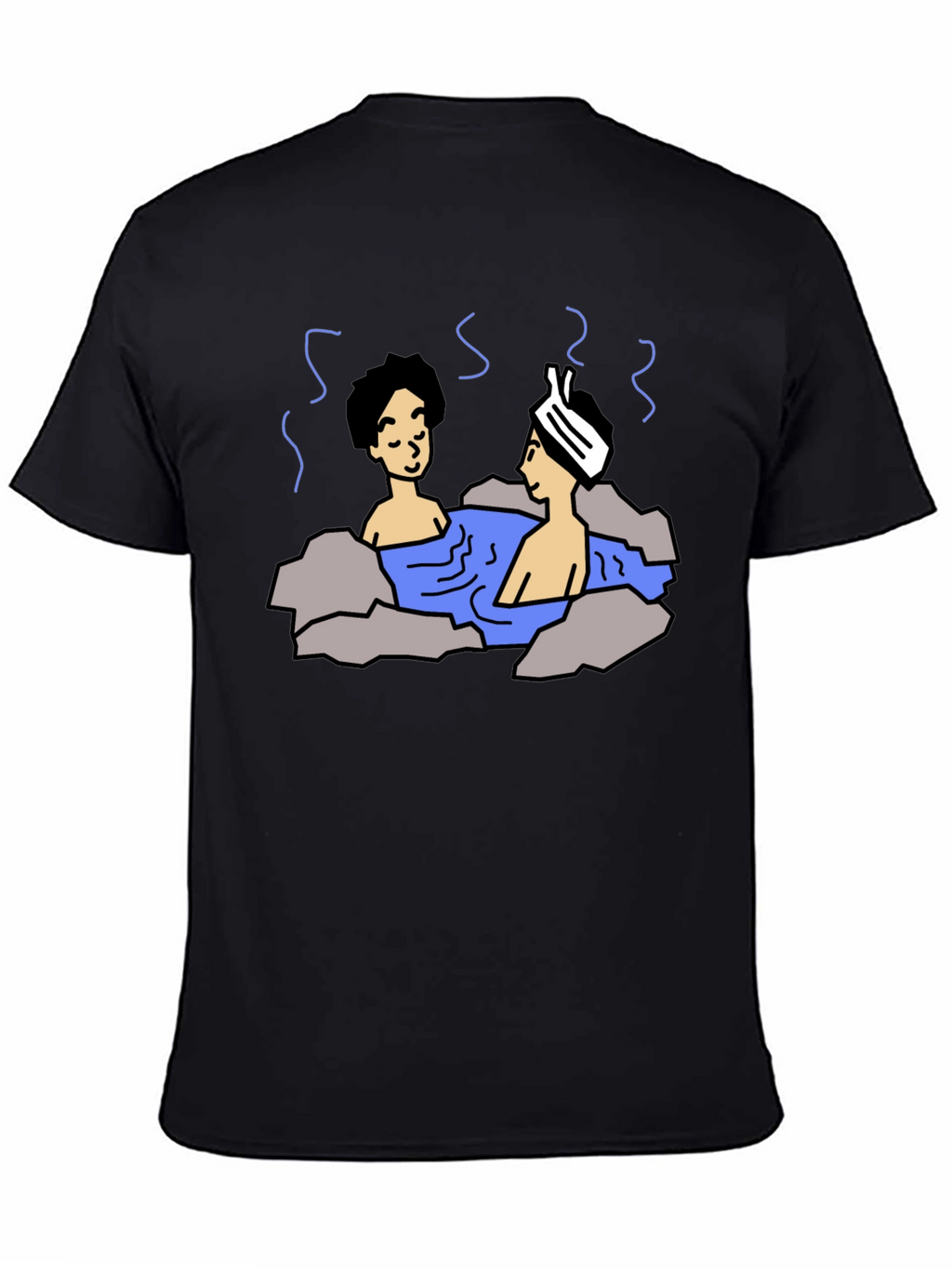 Cartoon Hot Spring Bathing T-Shirt
