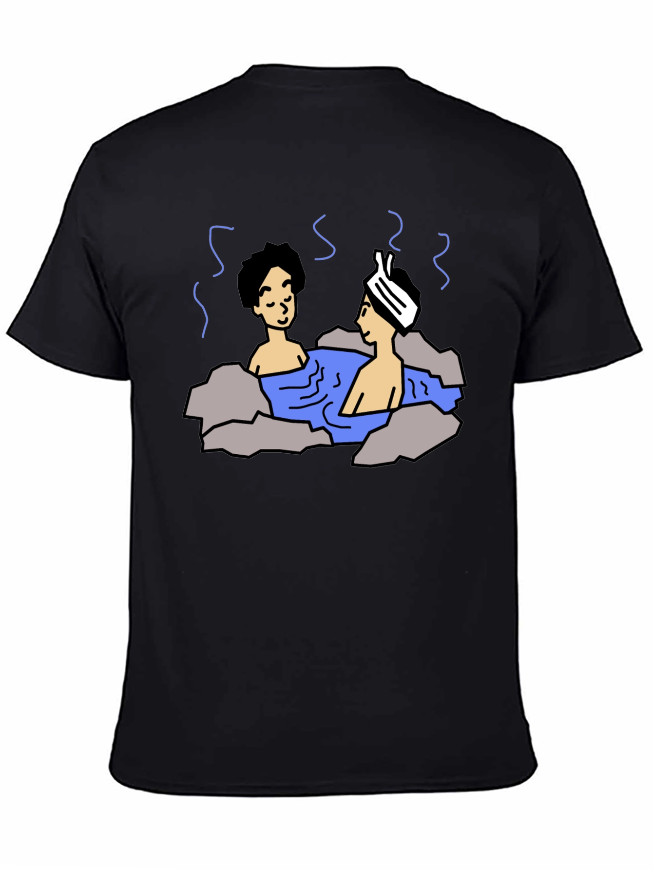 Cartoon Hot Spring Bathing T-Shirt