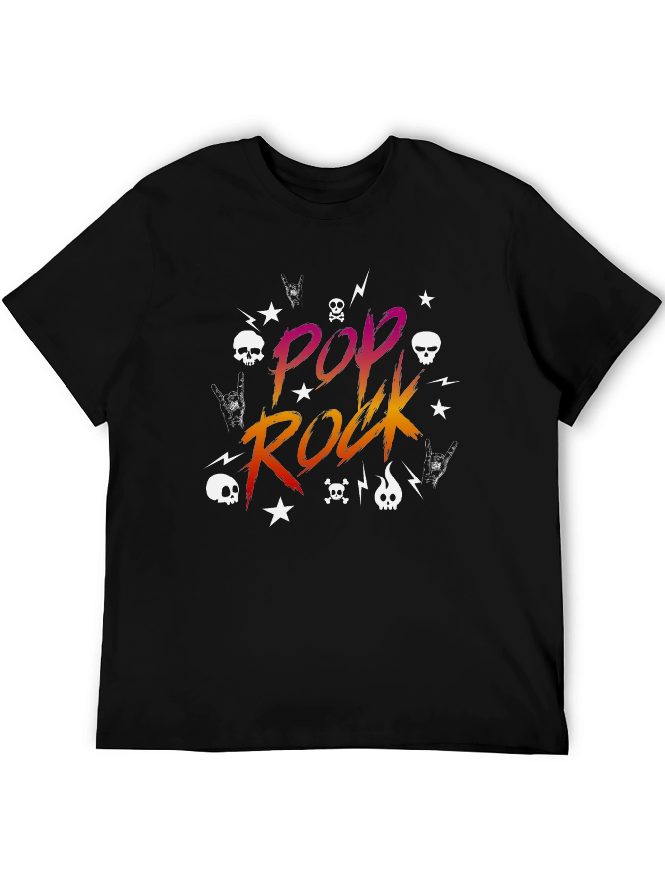 Pop Rock Graphic Tee - Black T-Shirt