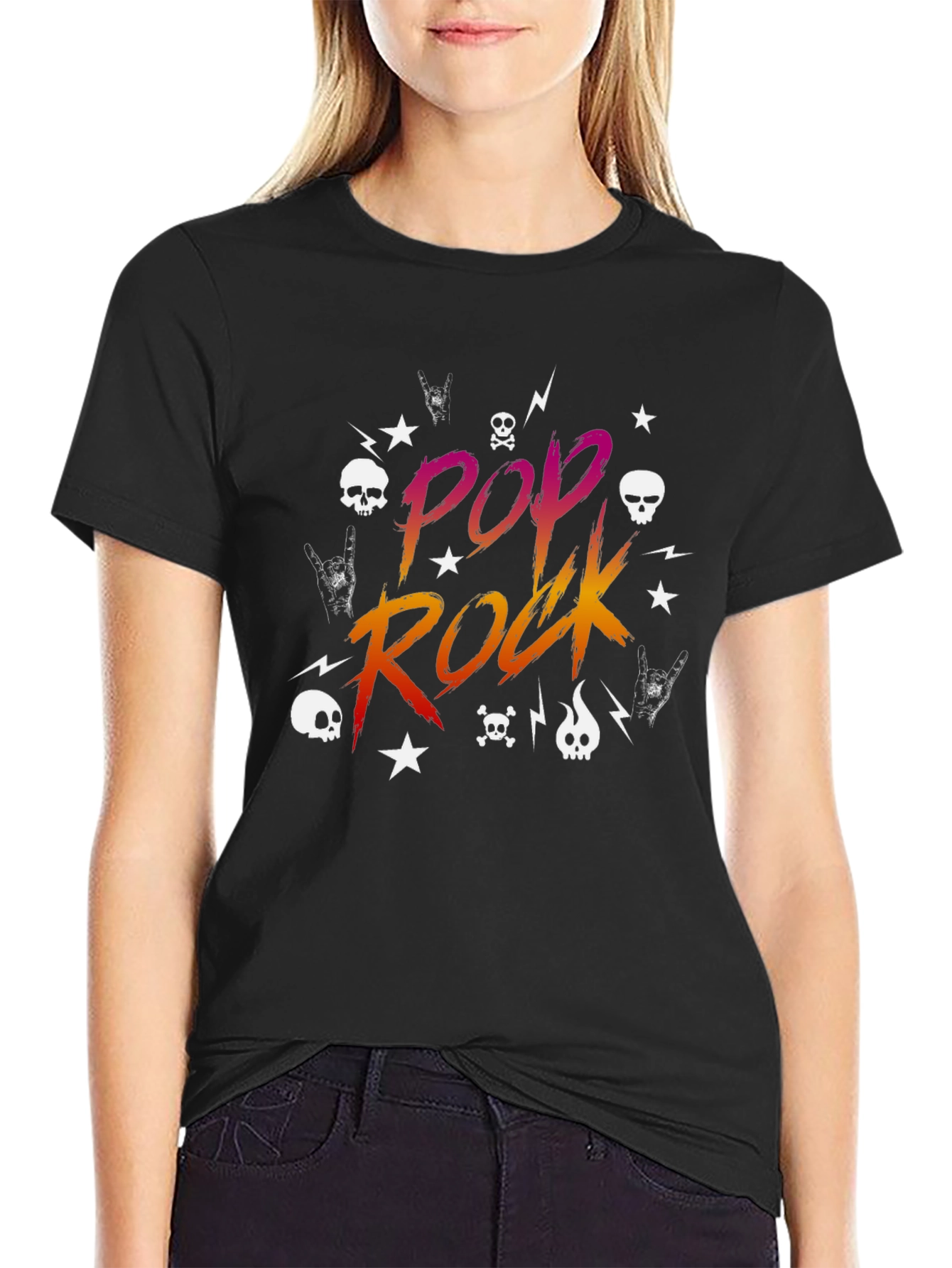 Pop Rock Graphic Tee - Black T-Shirt
