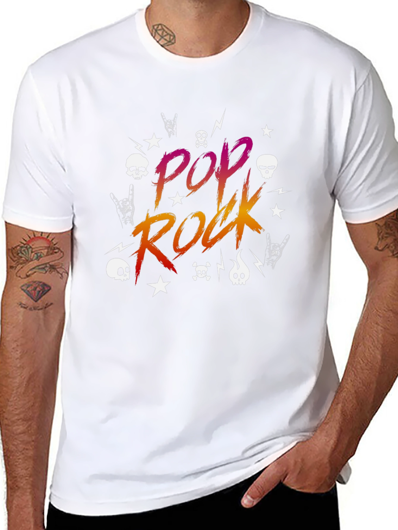 Pop Rock Graphic Tee - Black T-Shirt