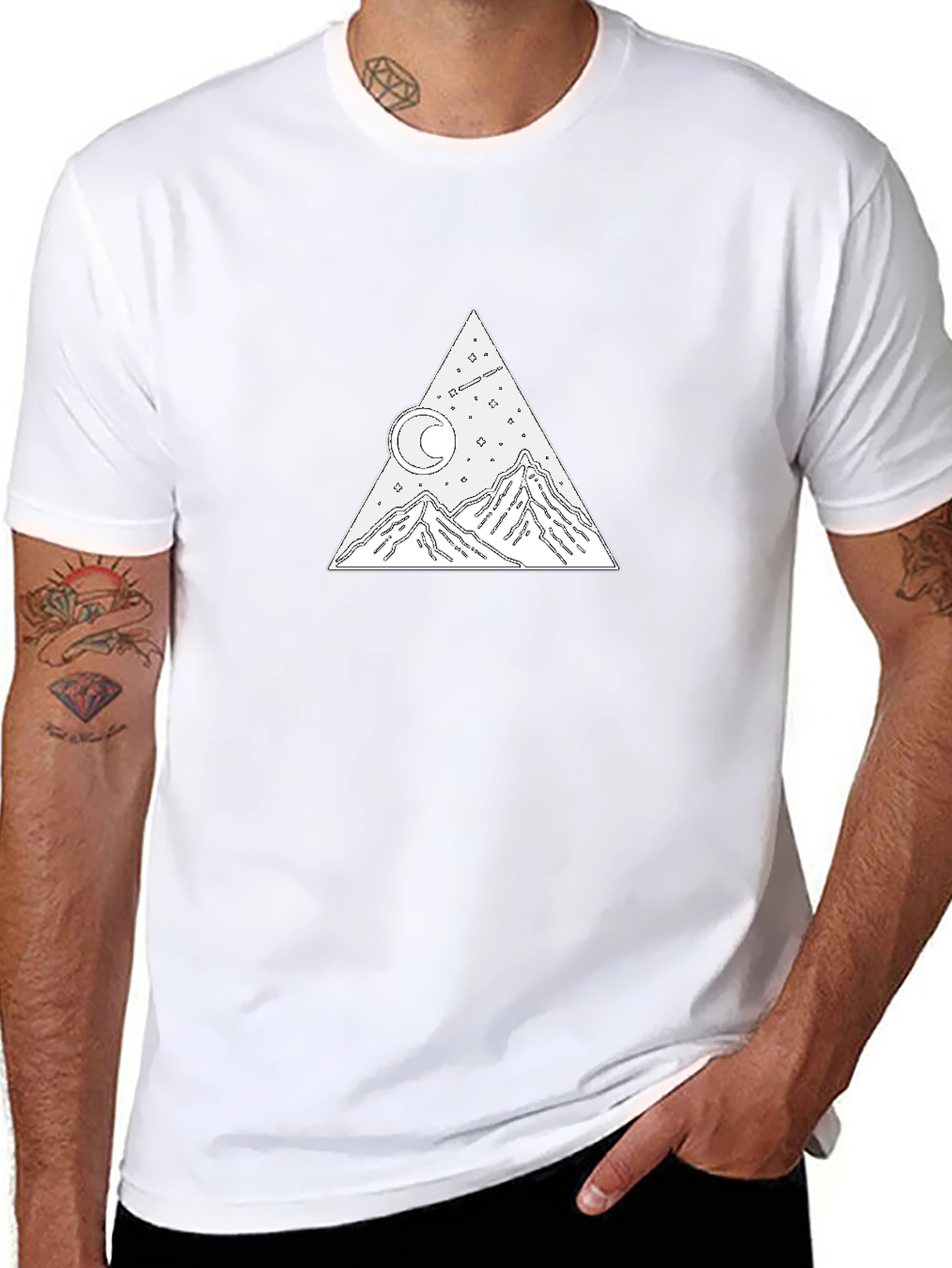 Mountain Moon Tee - Stylish Graphic T-Shirt