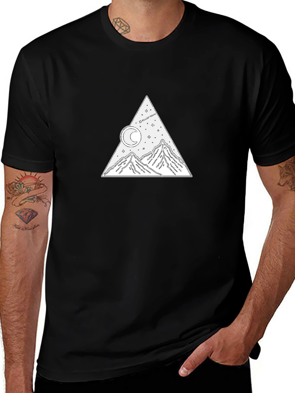 Mountain Moon Tee - Stylish Graphic T-Shirt