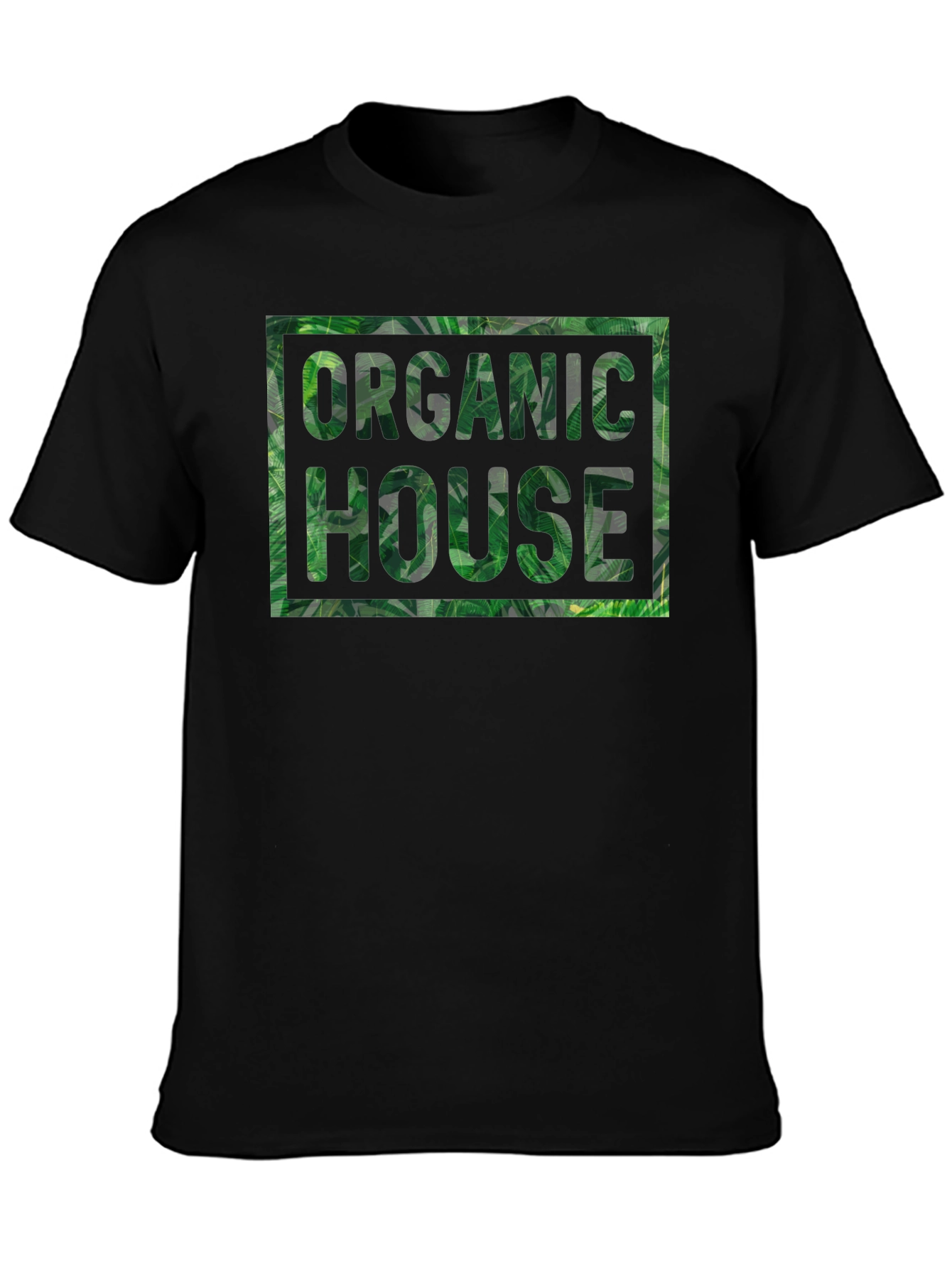 Organic House Leaf Print T-Shirt