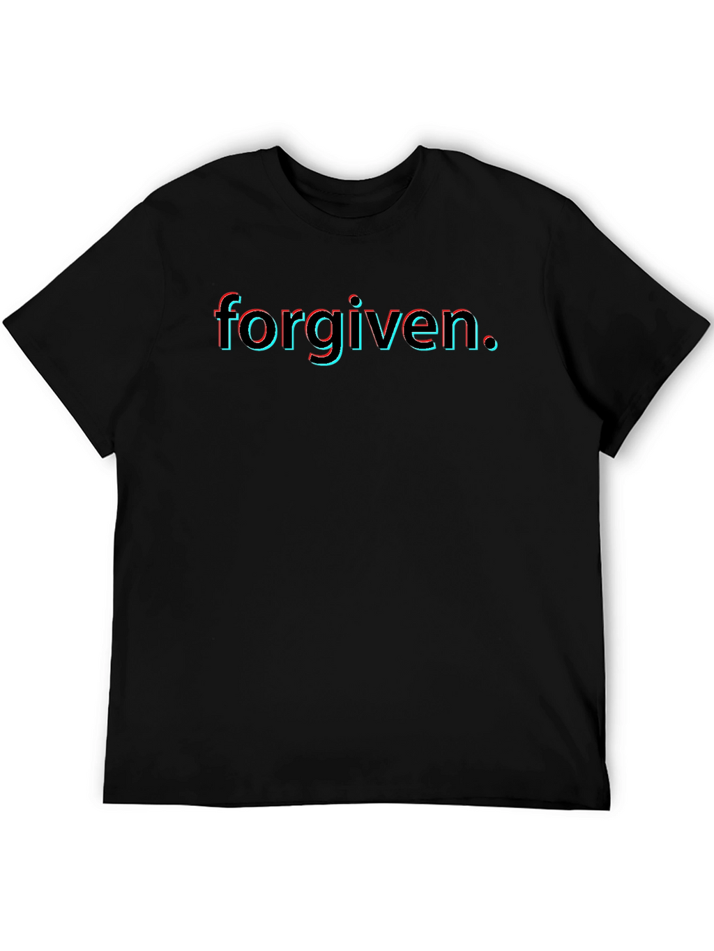 Forgiven 3D Effect Black T-Shirt