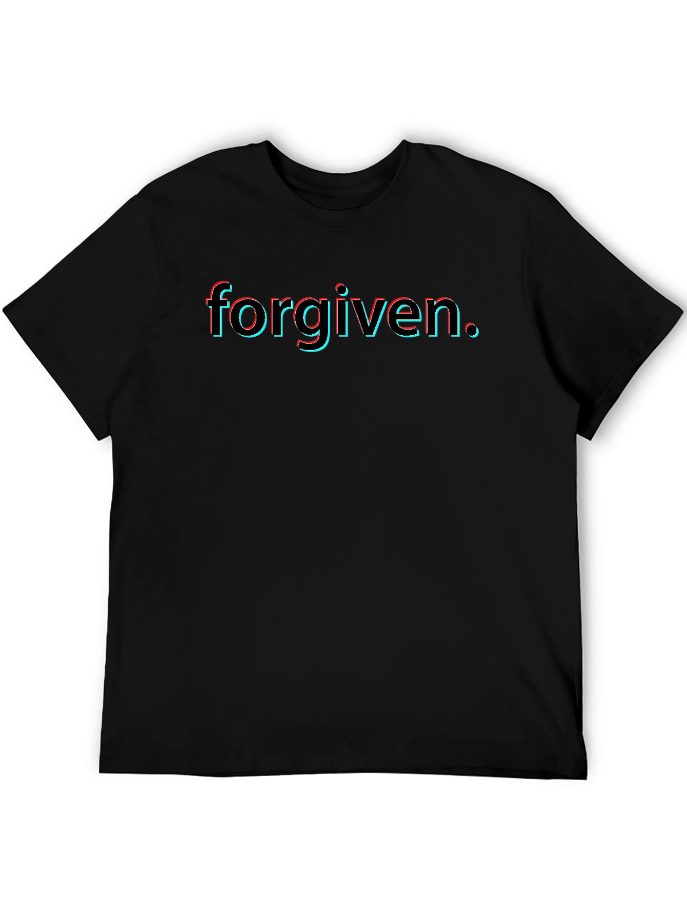 Forgiven 3D Effect Black T-Shirt