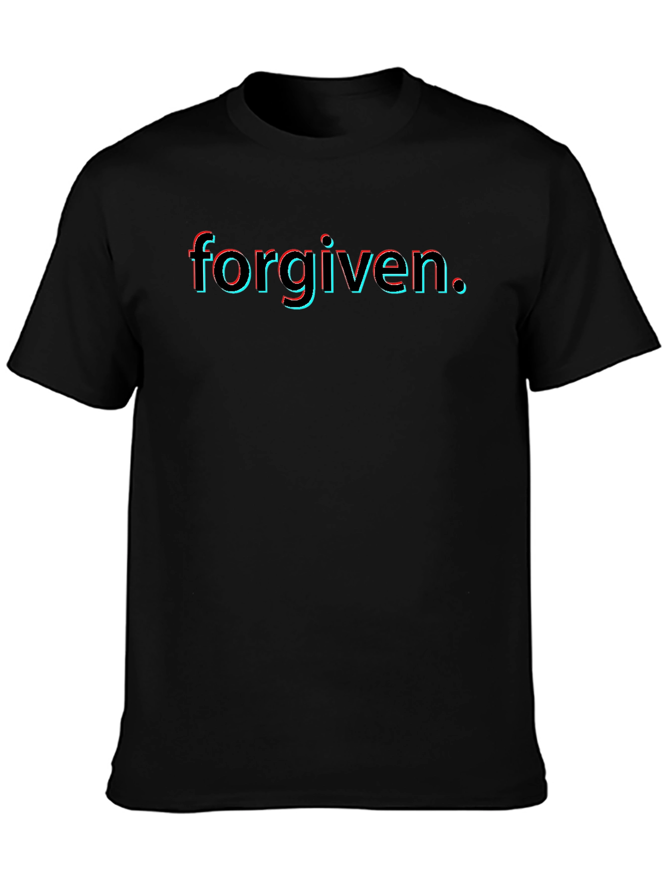 Forgiven 3D Effect Black T-Shirt
