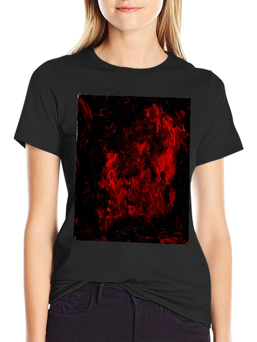 Abstract Red & Black Graphic Tee