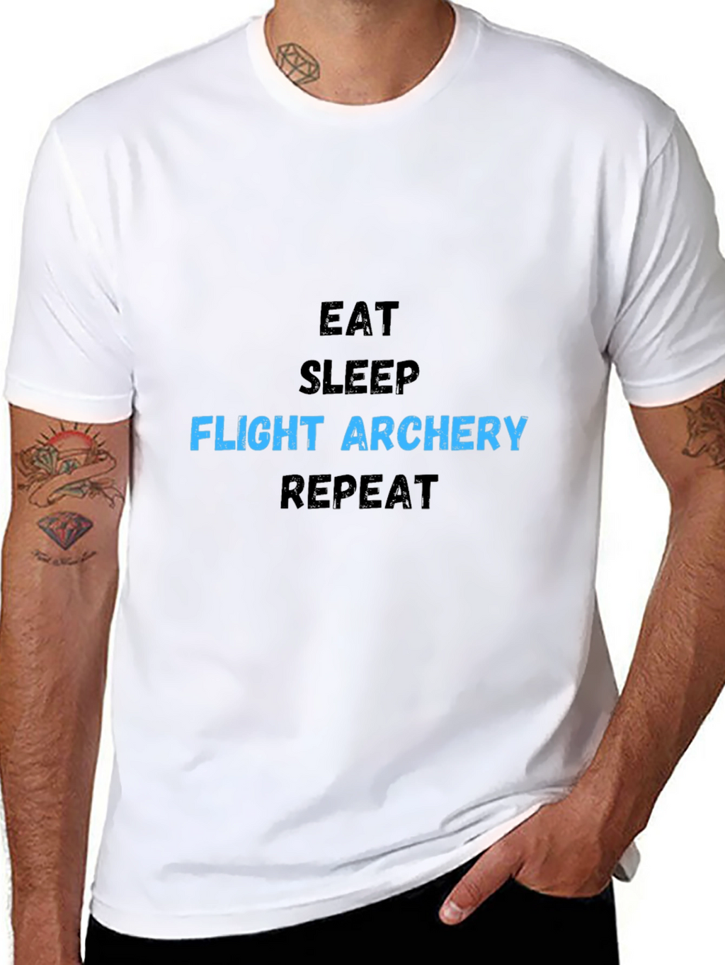 Eat Sleep Flight Archery Repeat Black T-Shirt