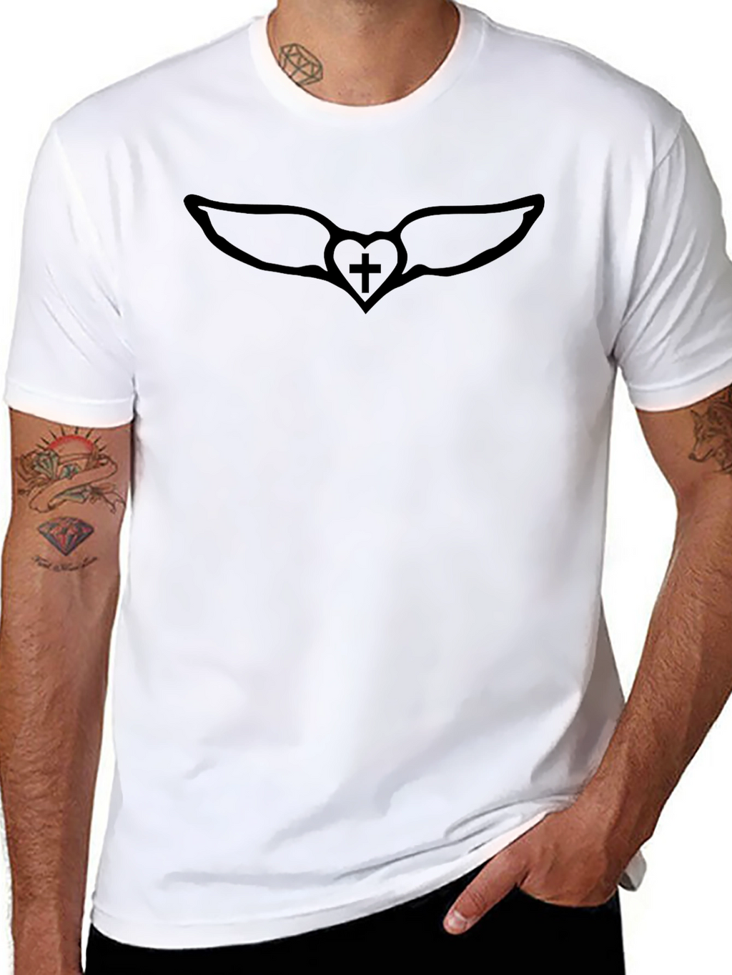 Winged Heart T-Shirt - Classic Black Tee